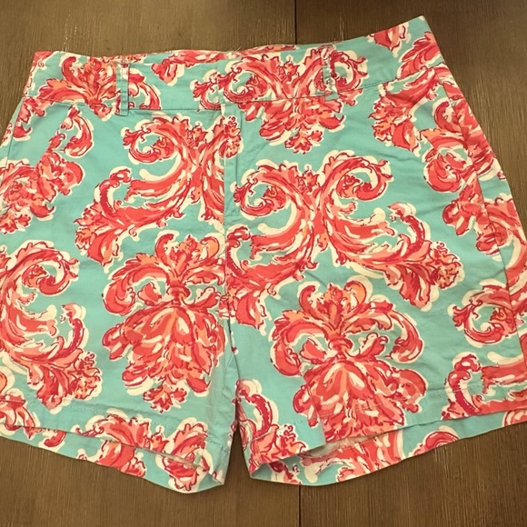 Caribbean Joe Pink and Blue Floral Fabric - Picture 1 of 6